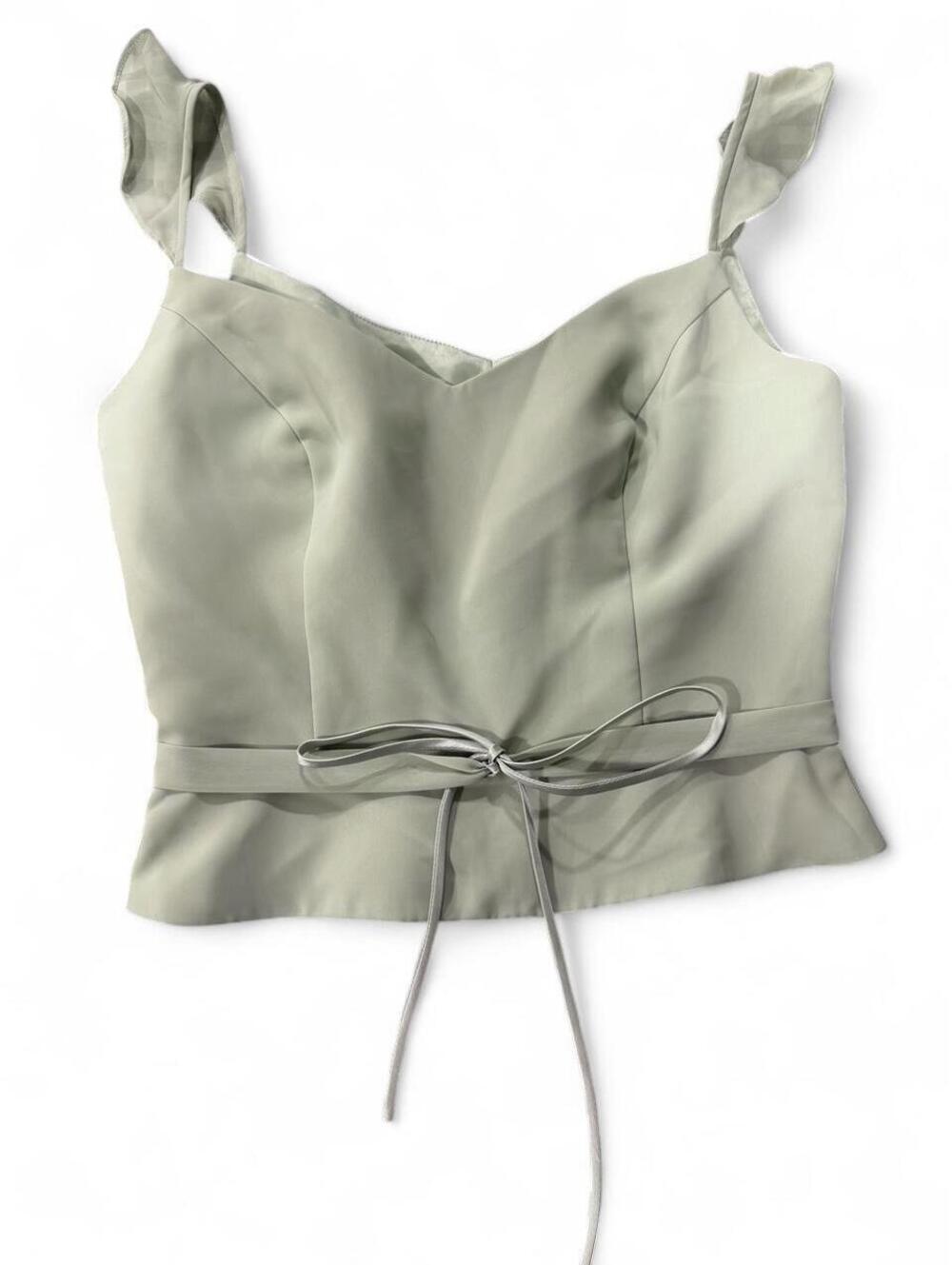 Women's Green Crop-top